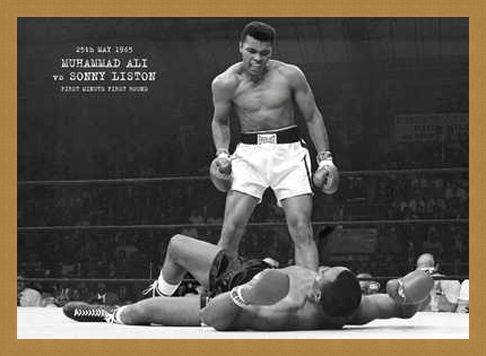 Framed Framed Muhammad Ali vs. Sonny Liston - Muhammad Ali
