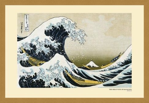 Framed Framed The Great Wave off Kanagawa, 1831-33 - Katsushika Hokusai