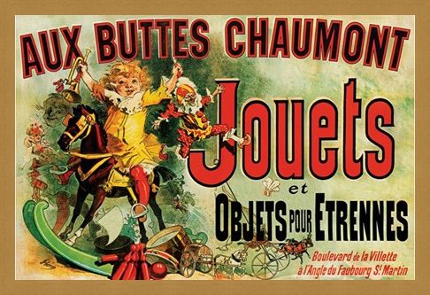 Framed Framed Aux Buttes Chaumont Jouets - Vintage Advertising Poster