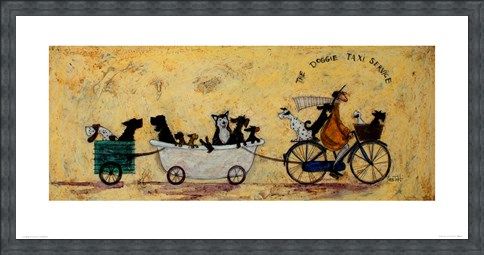 Framed Framed The Doggie Taxi Service - Sam Toft