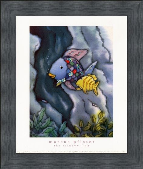 Framed Framed Rainbow Fish and The Little Striped Fish - Marcus Pfister
