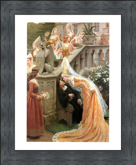 Framed Framed Alain Chartier - Edmund Blair Leighton