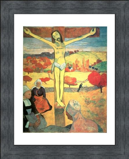 Framed Framed Yellow Christ - Paul Gauguin
