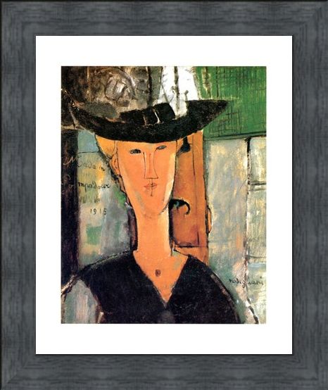Framed Framed Madame Pompadour - Amedeo Modigliani