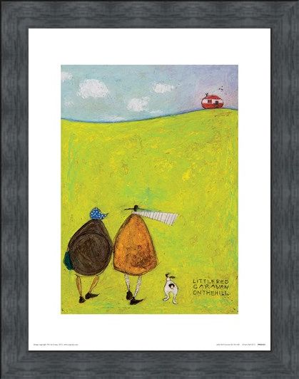 Framed Framed Little Red Caravan On The Hill - Sam Toft