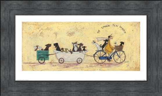 Framed Framed The Doggie Taxi Service - Sam Toft