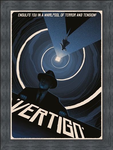 Framed Framed Vertigo - Alfred Hitchcock
