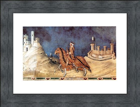 Framed Framed Guido Riccio Da Fogliano - Simone Martini