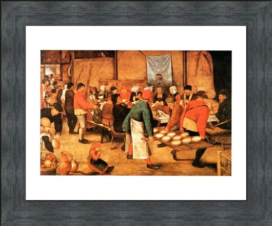 Framed Framed Pranzo Di Nozze - Pieter Bruegel Il Giovane
