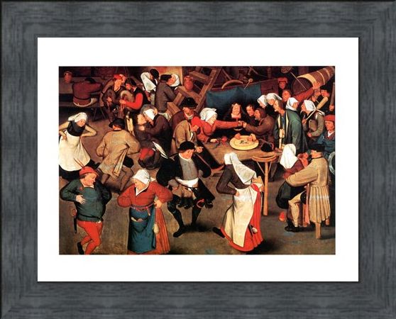 Framed Framed Nozze Di Contadini - Pieter Bruegel Il Vecchio