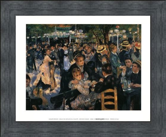 Framed Framed Il Ballo Del Moulin De La Galette - Auguste Renoir