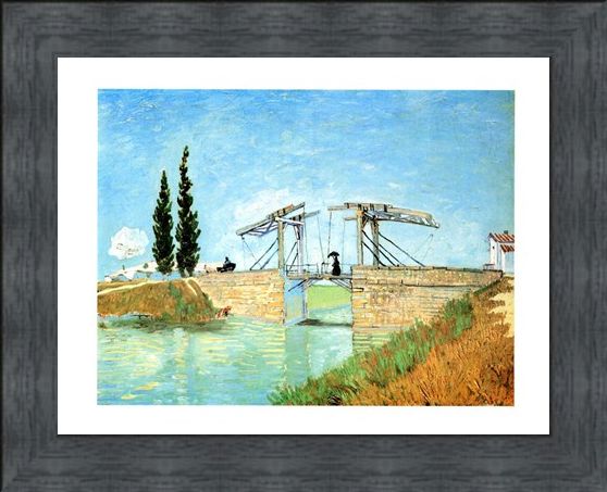 Framed Framed Il Ponte Di Langlois - Vincent Van Gogh