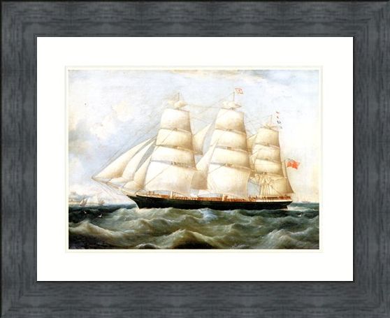 Framed Framed The Ship 'Lake Lemon' - Antonio Jacobsen
