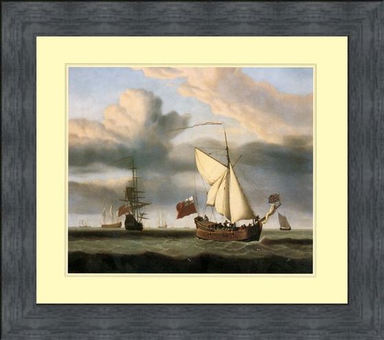 Framed Framed The Yacht 'Royal Escape' - Willem van de Velde