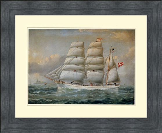 Framed Framed The Ship 'Claudia' - Antonio Jacobsen