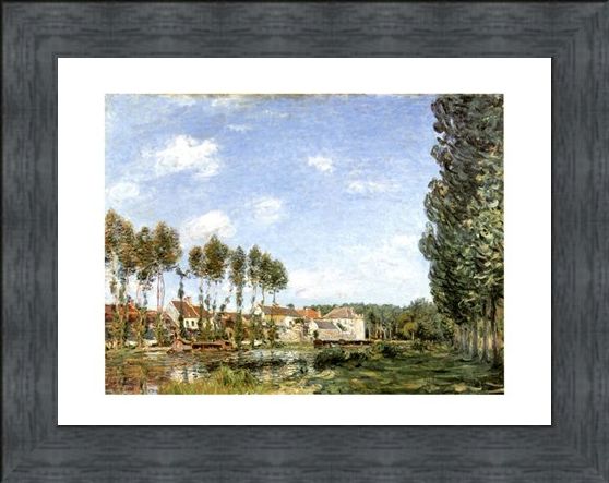 Framed Framed Moret Bords Du Loing - Alfred Sisley
