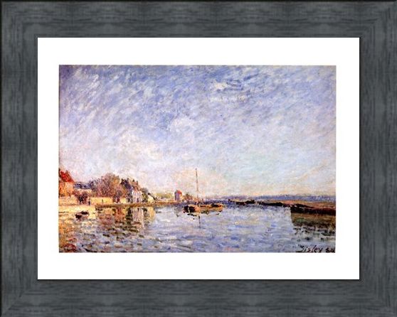 Framed Framed Canal Du Loing - Alfred Sisley