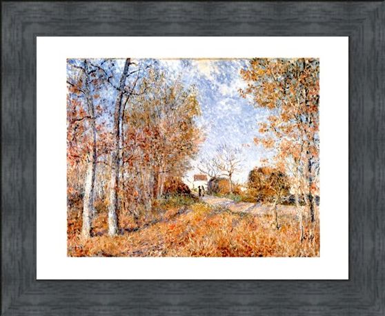Framed Framed Un Coin De Bois Aux Sablons - Alfred Sisley