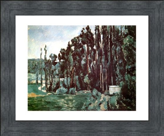 Framed Framed Poplars - Paul Cezanne
