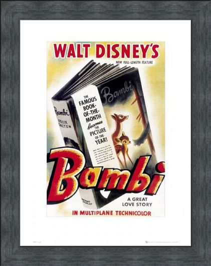 Framed Framed Bambi Original Movie Score - Walt Disney's Bambi