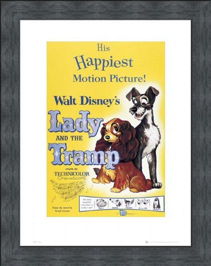 Framed Framed The Lady & The Tramp Original Movie Score - Walt Disney's Lady and The Tramp
