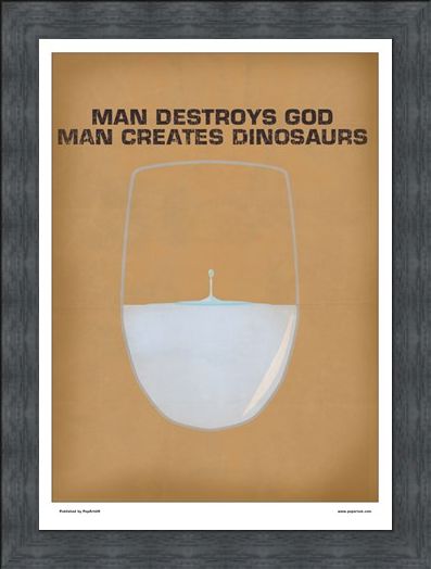 Framed Framed Minimal Movies: Jurassic Park PopArtUK - Jurassic Park
