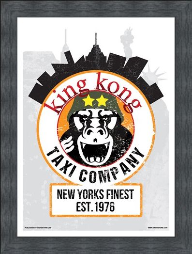 Framed Framed King Kong Taxi Company Mini Poster - Inspired By Taxi Driver