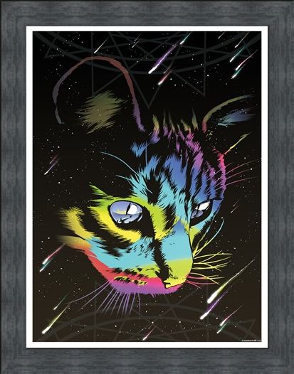 Framed Framed Rainbow Cat - Unorthodox Collective