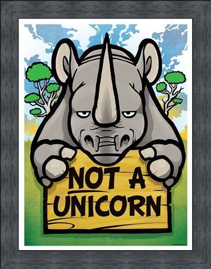 Framed Framed Not A Unicorn Mini Poster - Realist