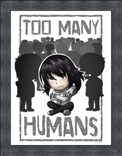 Framed Framed Too Many Humans Mini Poster -