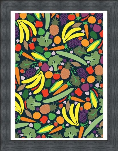 Framed Framed A Colourful Explosion - Vibrant Vegan Mini Poster