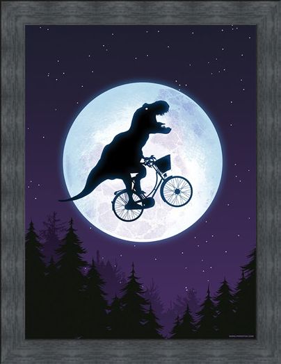 Framed Framed E.T-Rex Mini Poster - E.T Humour