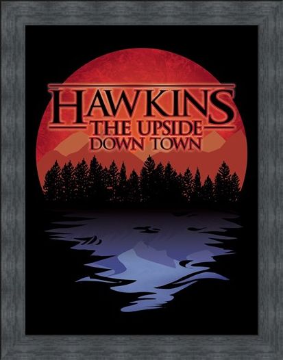 Framed Framed The Upside Down Town Mini Poster - Hawkins