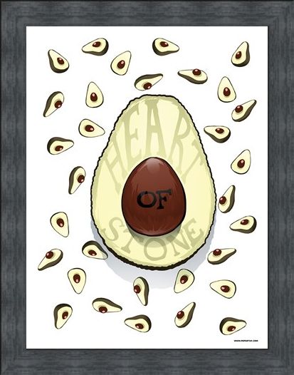 Framed Framed Heart Of Stone Mini Poster - Avocado