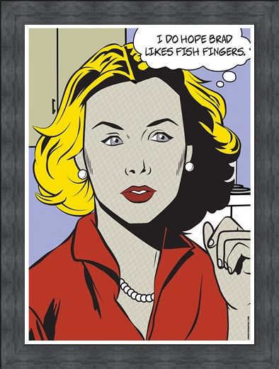 Framed Framed I Do Hope Brad Likes Fish Fingers - Pop Art