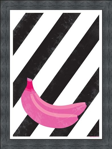 Framed Framed Banana Bunch - Pop Art Plantain