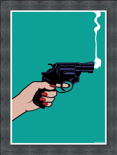Framed Framed Smokin' Revolver - A Sideways Shot