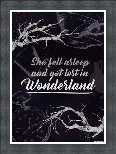 Framed Framed She Fell Asleep And Got Lost In Wonderland - Down The Rabbit Hole
