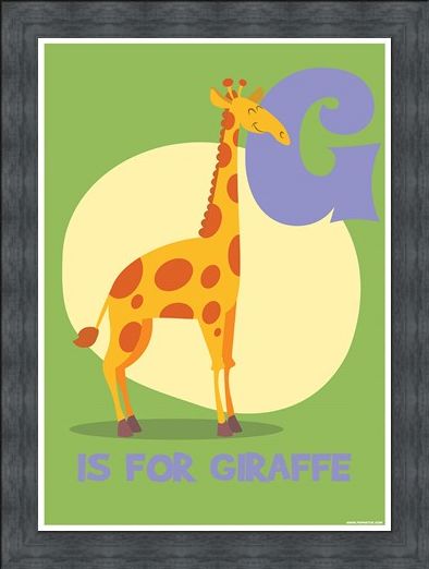 Framed Framed G...is for Giraffe - Animal Education