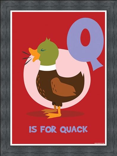 Framed Framed Q Is For Quack - Learning With Pictures