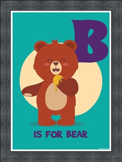 Framed Framed B...Is For Bear - Animal Alphabet