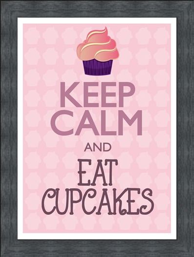 Framed Framed Keep Calm & Eat Cupcakes - Keep Calm & Carry On