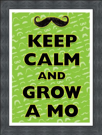 Framed Framed Keep Calm & Grow A Mo - Keep Calm & Carry On