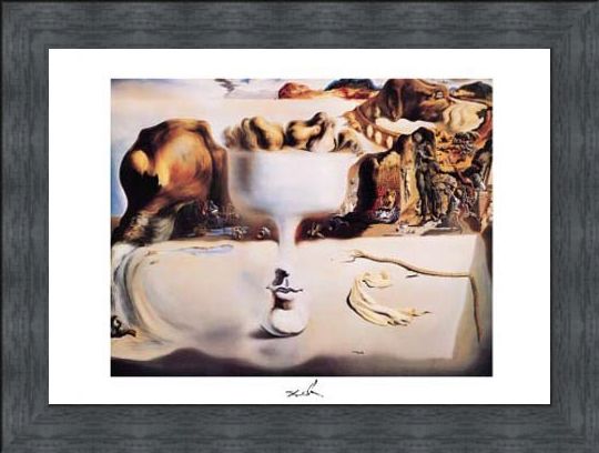 Framed Framed Apparition of a Face and Fruitdish, 1938 - Salvador Dali