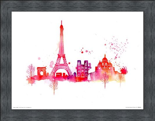 Framed Framed Paris Skyline - Summer Thornton