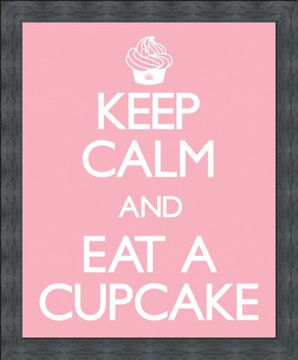 Framed Framed Keep Calm and Eat a Cupcake - Keep Calm and Carry On