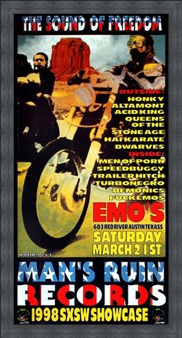 Framed Framed Man's Ruin Records 1998 SXSW Showcase - Frank Kozik