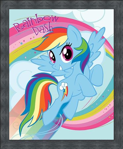 Framed Framed Rainbow Dash - My Little Pony