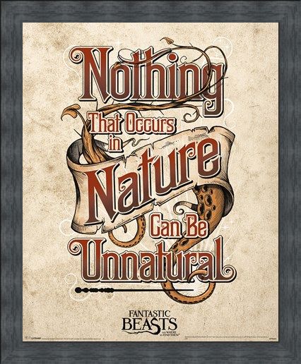 Framed Framed Nothing That Occurs In Nature... - Fantastic Beasts & Where To Find Them