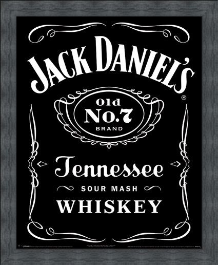 Framed Framed Classic Logo - Jack Daniels